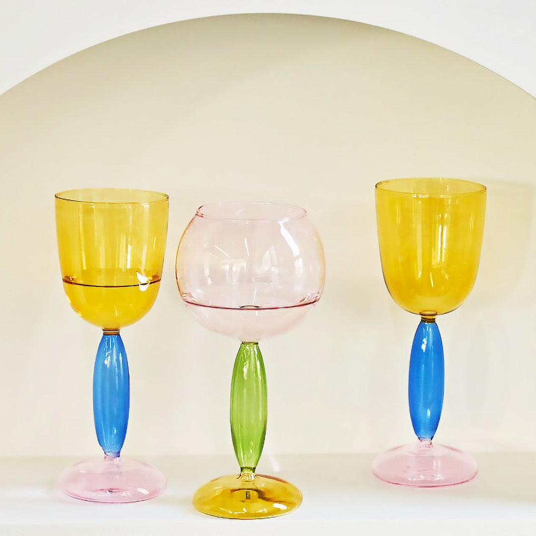 Skanto | Borosilikat 3-Farben-Glas – Weinglas
