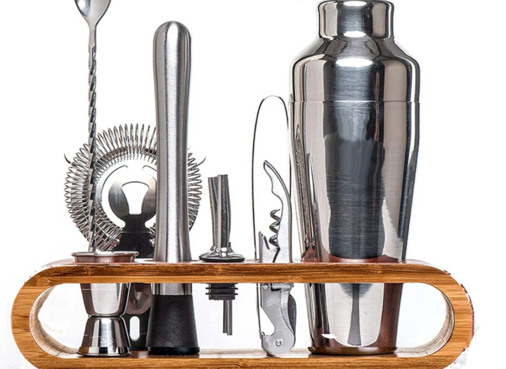 Skanto | MixArt Metall-Bar-Set | Elegantes Cocktail- und Barkeeper-Set | Perfekte Drinks leicht gemacht