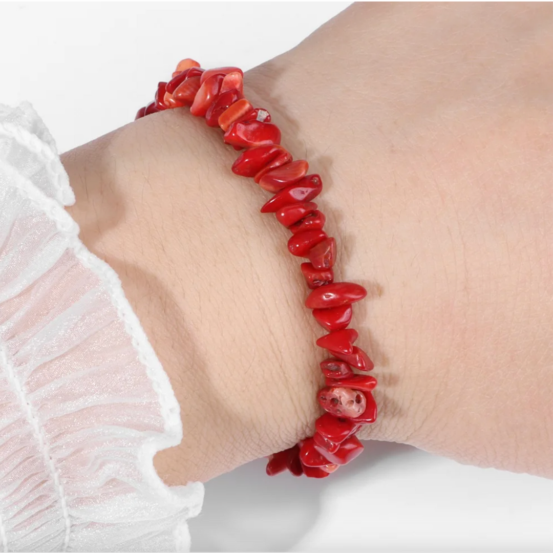 Elegantes rotes Korallenarmband | Perfekt für den Alltag Skanto