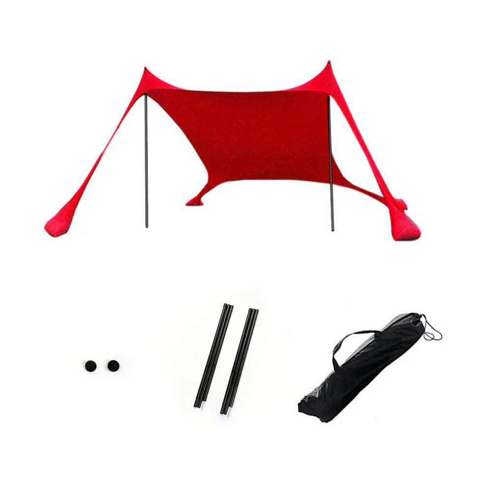 Skanto | Solaviva Strandzelt mit UV-Schutz UPF50+ | Windresistent & Wasserdicht | Für 3–4 Personen | 200×200×170 cm
