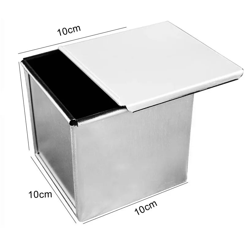 Skanto | Premium Antihaft-Kastenform aus Aluminiumlegierung mit Deckel - Verschiedene Größen (250g/450g/600g/750g/900g/1000g) zum Backen von Brot und Kuchen
