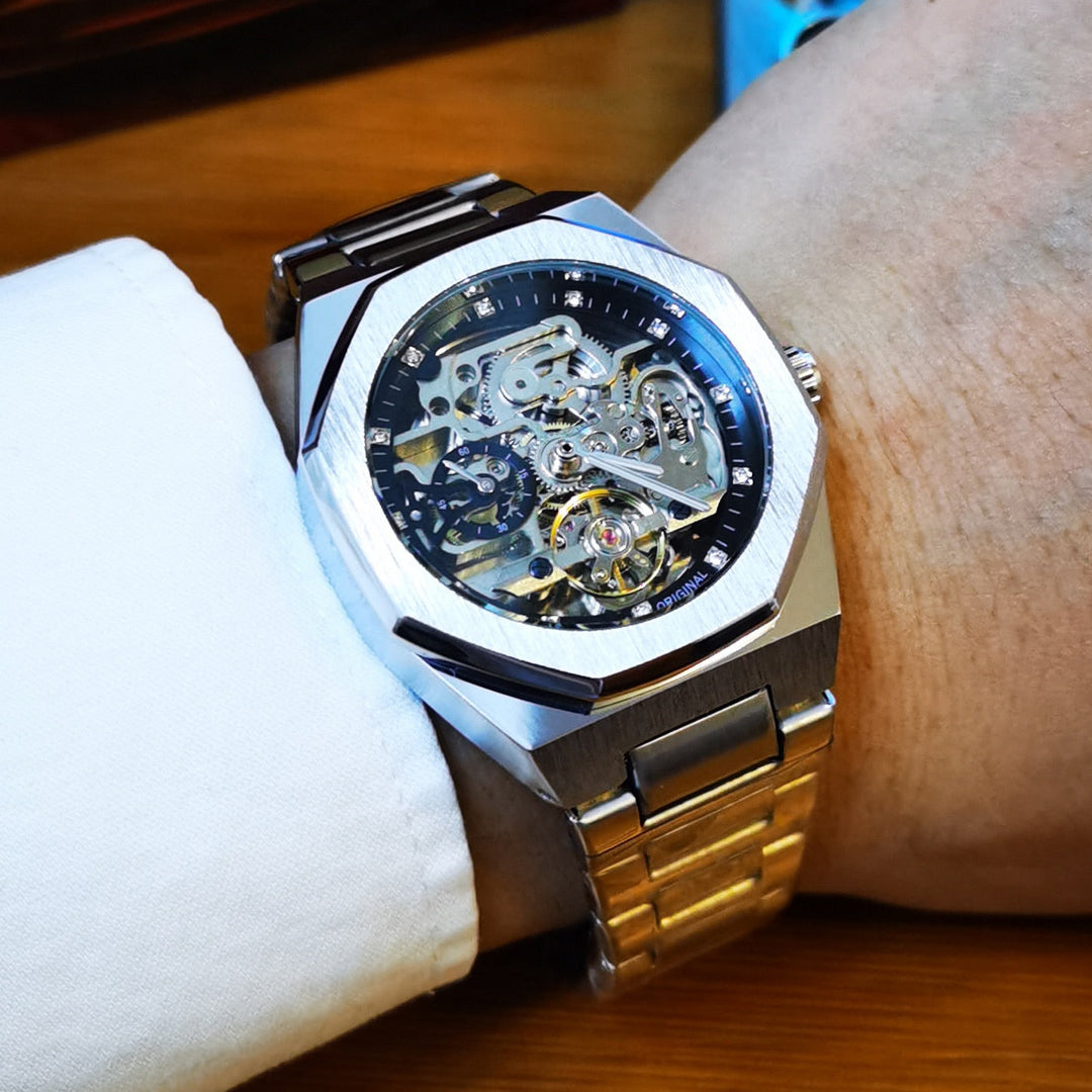 Skanto | Royale Skelett Mechanische Herrenuhr