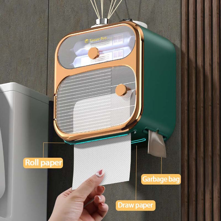 Skanto | MultiBox Wandmontierte Toilettenpapier-Handtuch-Aufbewahrungsbox