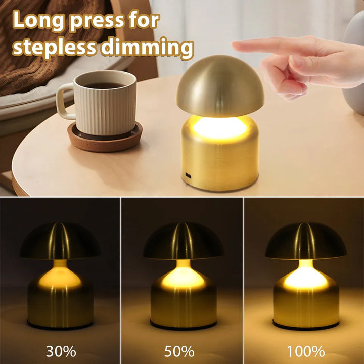 Skanto | LumoVerde LED-Tischlampe | Wiederaufladbar | 3 Farbtemperaturen & Touch-Dimmer | 4W | 5V