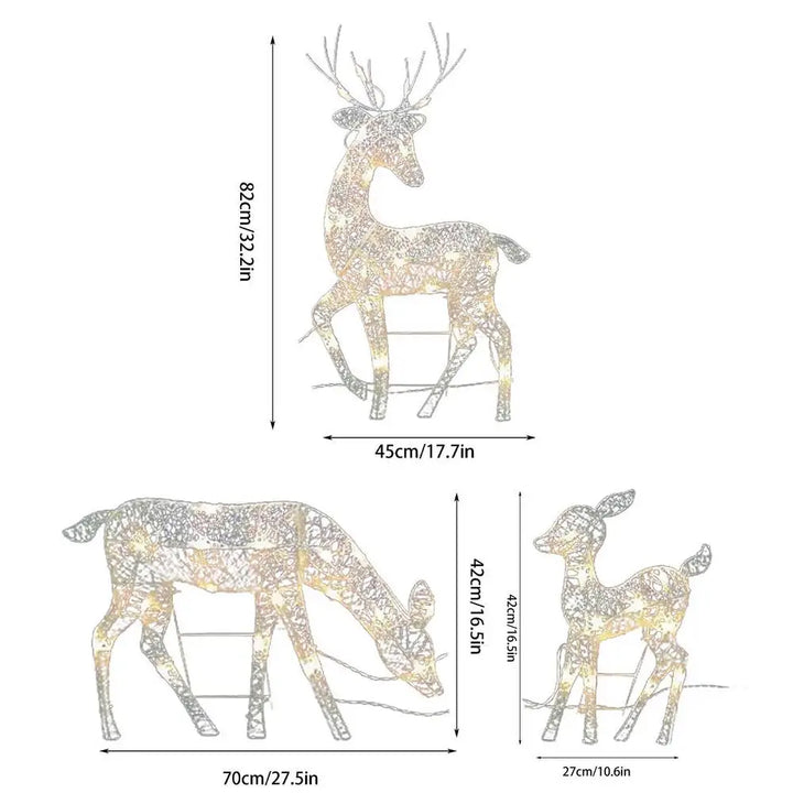 Skanto | Weihnachtsbeleuchtung Rentier Dekoration – Metall-Silhouette für Outdoor & Indoor