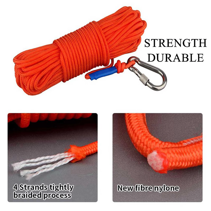 Skanto | Dualer Angelmagnet-Kit – N52 Neodym 80/120KG Kraft mit 10m Seil
