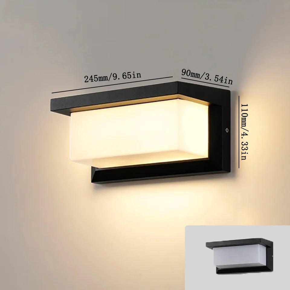 Skanto | LED-Wandleuchte mit Radar-Bewegungssensor – 16W wasserdichte Leuchte für Innen- und Außenbereich, kalt- und warmweißes Licht, AC85-265V