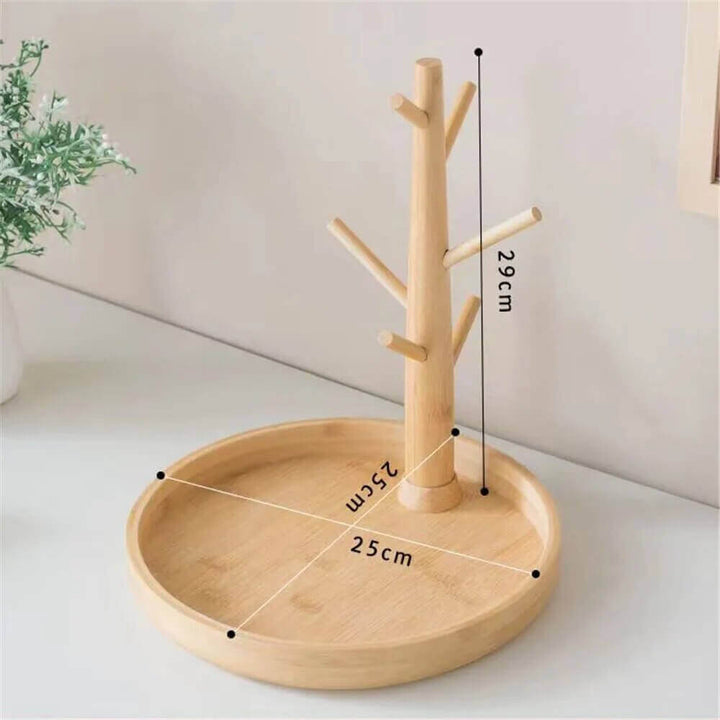 Robuster Tassenhalter aus Holz: Tassenbaum in verschiedenen Formen + Farben