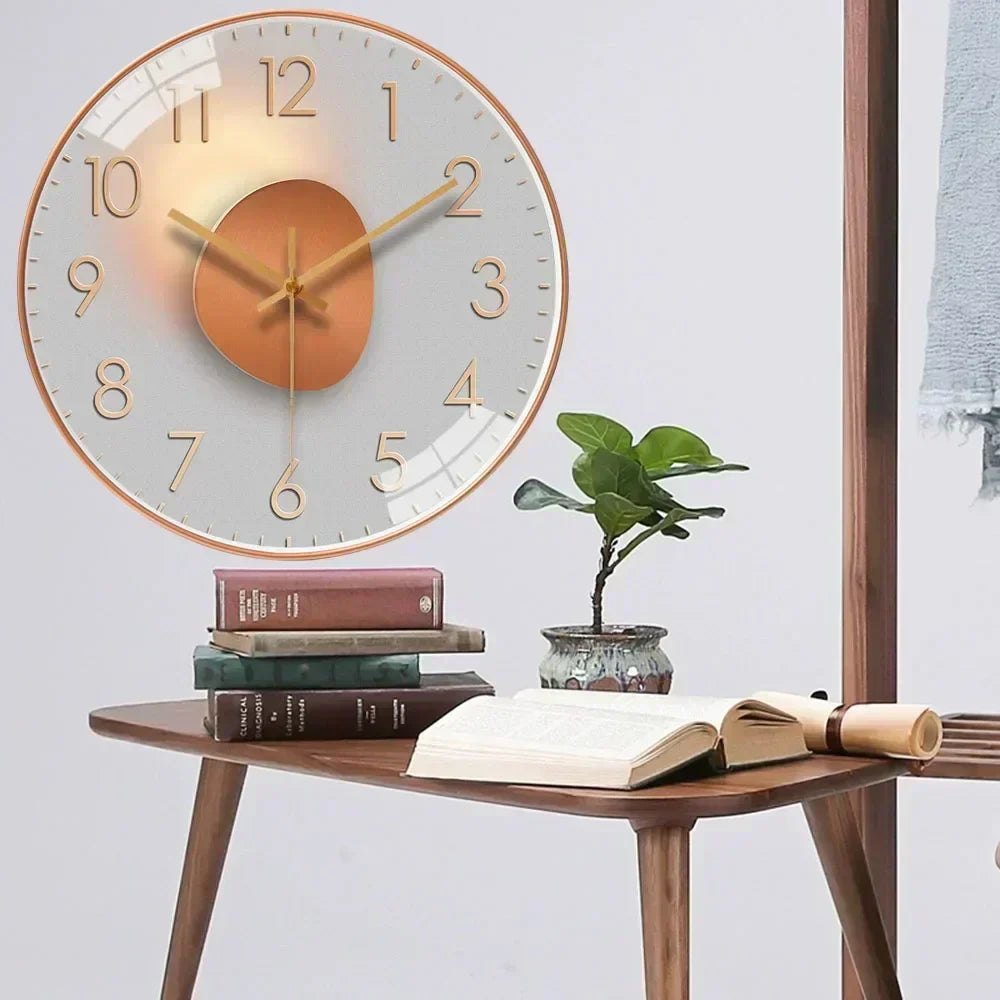Skanto | Timeless Whisper™ | Stille klassische Wanduhr | Geräuschloses Design für Schlafzimmer- und Bürodekoration