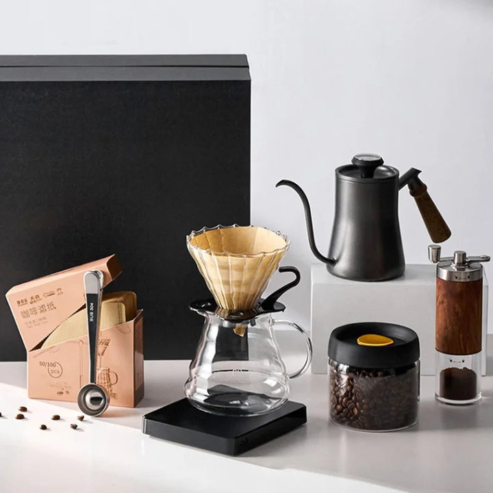 Skanto | GIANXI Handgießkanne mit Deckel Tropf-Schwanenhalsausguss Kaffee-Wasserkessel Langer Ausguss Kaffeemaschine Kaffeezubehör