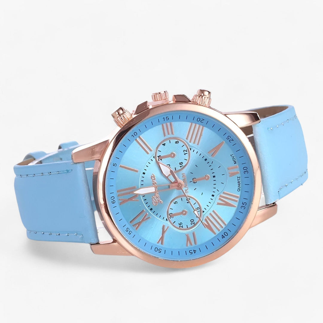 Skanto | Camille Damen-Armbanduhr mit wasserdichtem Lederarmband 42mm