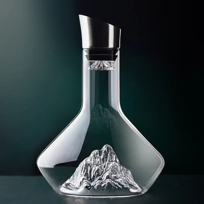 Skanto | 1500ml Iceberg Karaffe Kreatives bleifreies Kristallmaterial Luxus Hochwertiger Rotwein-Verteiler Karaffe Weinkrug