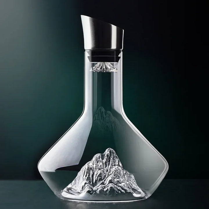 Skanto | 1500ml Iceberg Karaffe Kreatives bleifreies Kristallmaterial Luxus Hochwertiger Rotwein-Verteiler Karaffe Weinkrug