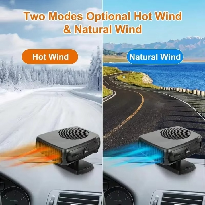 Skanto | Tragbare Autoheizung und Defroster, 2-in-1 Heiz- und Kühlgebläse für Windschutzscheibe und Kabine