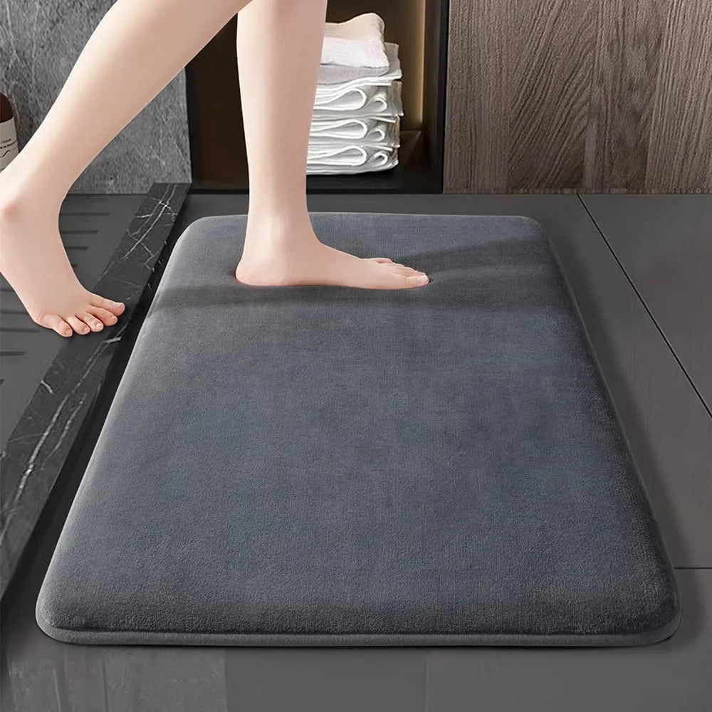 Ultra saugfähige nordische Badematte Duschraum-Bodenmatte Super rutschfeste gepolsterte weiche Samt-Duschmatte für Waschküche | Skanto