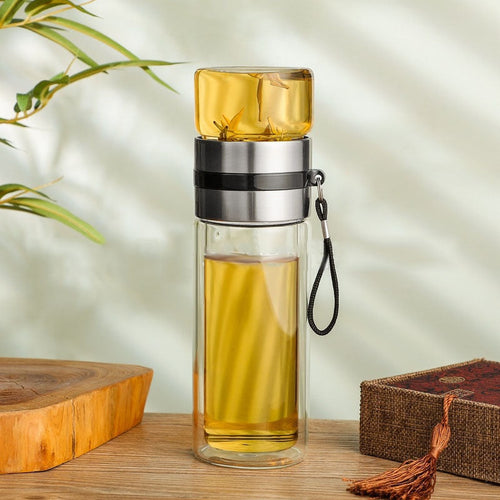 Skanto | 2-in-1 Doppelwandige Thermo Smart Teeglasflasche