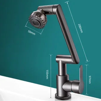 Skanto | Spritzwassergeschützter Mechanischer Universal-Schwenkarm-Wasserhahn