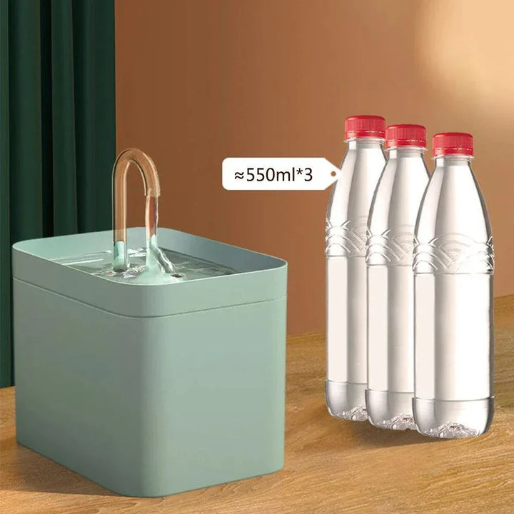 Ultra-leiser Haustier-Wasserbrunnen mit intelligenter Filterung – 1,5 l Edelstahl