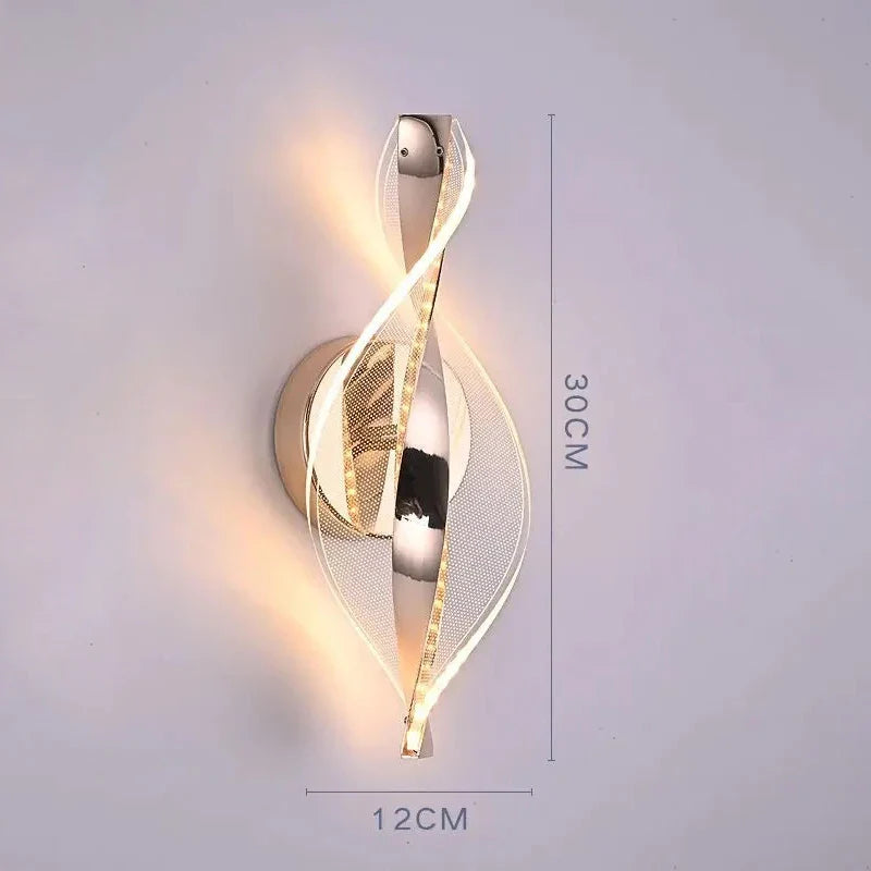 Skanto | NordGlow LED-Wandleuchte | Modernes Acryl- & Metalldesign | 3 Lichtfarben | Kreative Innenbeleuchtung für Wohn- & Schlafzimmer