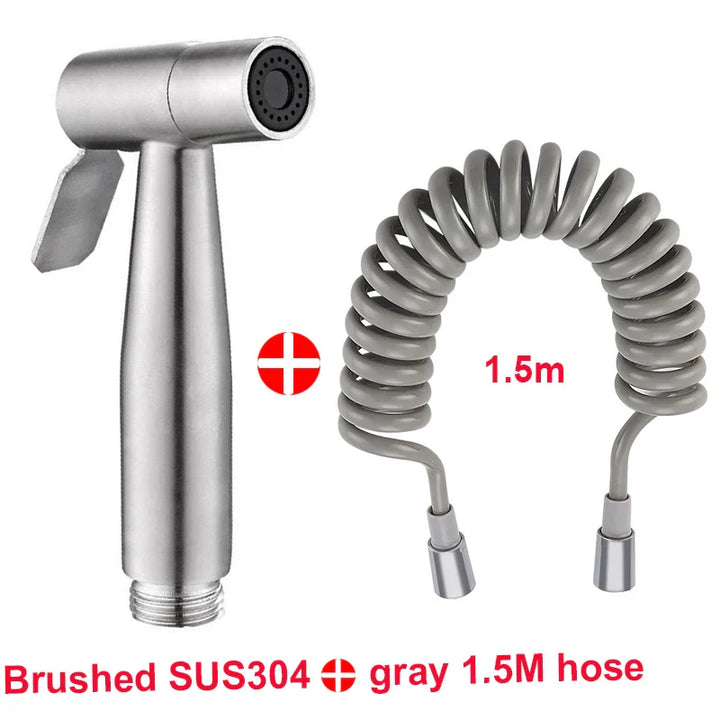 Skanto | Hand-Bidet-Sprühset aus 304 Edelstahl – selbstreinigender Duschkopf für Toiletten-Bidet-Armatur – Hygienische Sprühpistole
