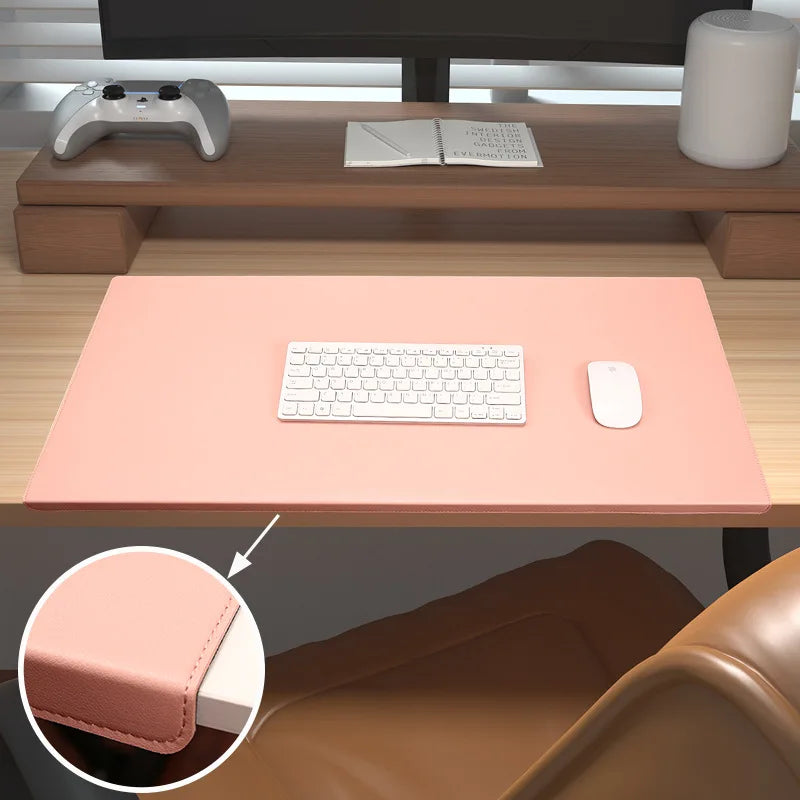 Skanto | Ergonomische PU-Leder-Schreibtischunterlage – Handgelenk- und Ellbogenstütze mit rutschfester Oberfläche für Büro und Gaming