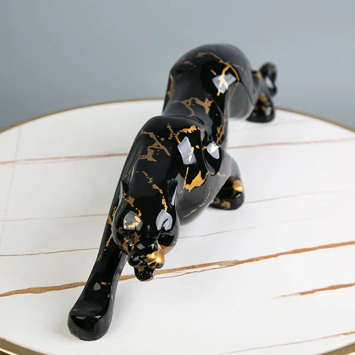 Skanto | Elegante Jaguar-Steinskulptur