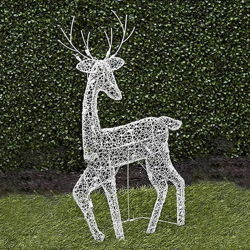 Skanto | Weihnachtsbeleuchtung Rentier Dekoration – Metall-Silhouette für Outdoor & Indoor