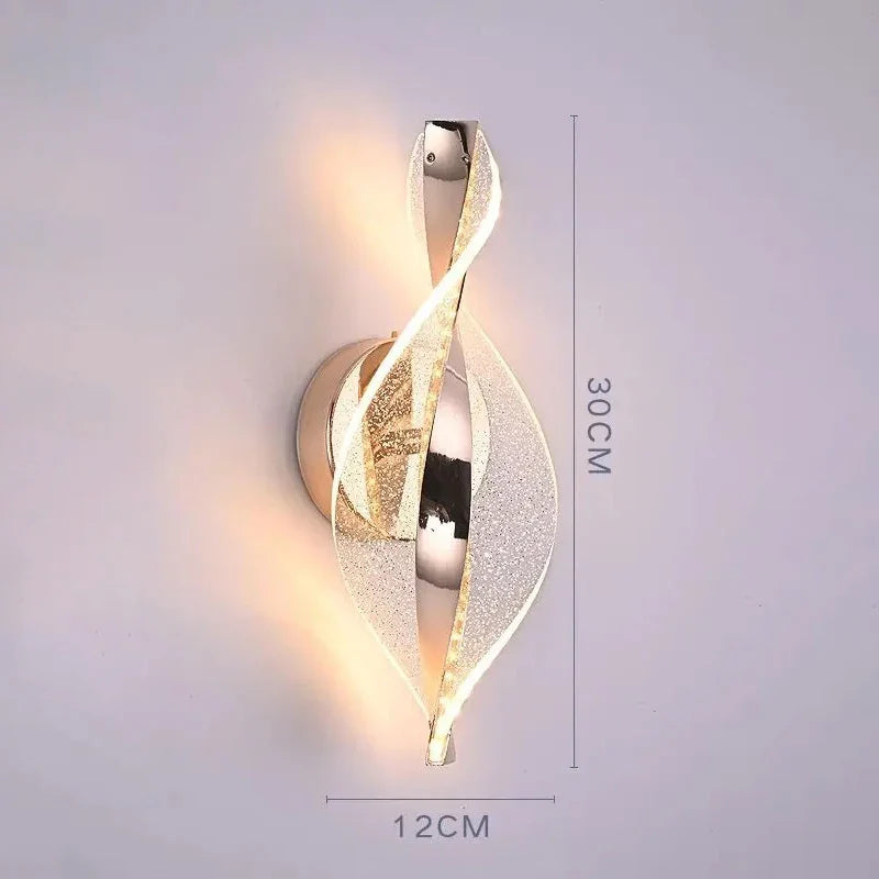 Skanto | NordGlow LED-Wandleuchte | Modernes Acryl- & Metalldesign | 3 Lichtfarben | Kreative Innenbeleuchtung für Wohn- & Schlafzimmer