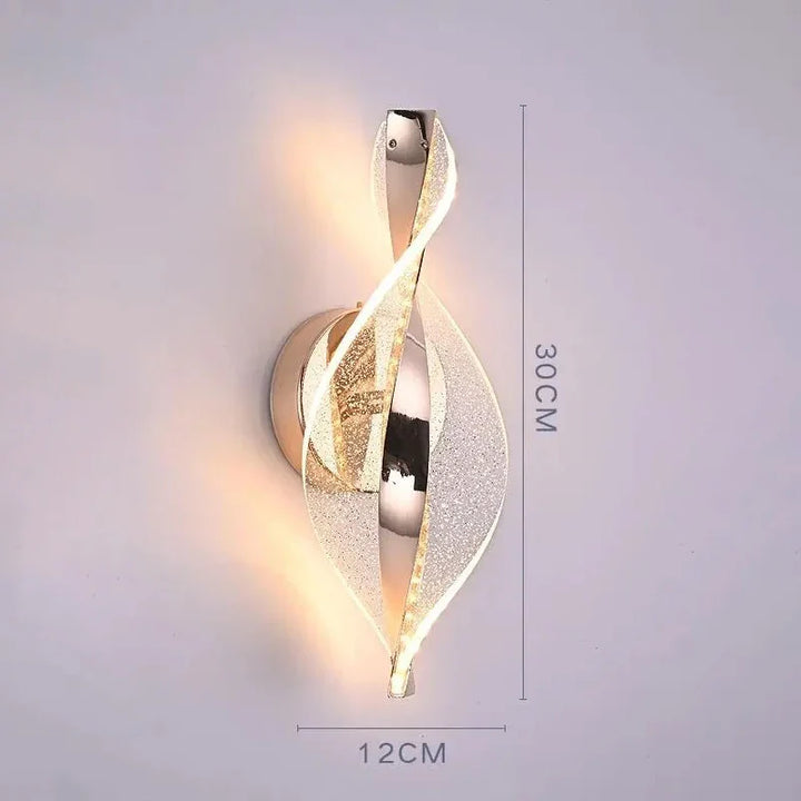 Skanto | NordGlow LED-Wandleuchte | Modernes Acryl- & Metalldesign | 3 Lichtfarben | Kreative Innenbeleuchtung für Wohn- & Schlafzimmer