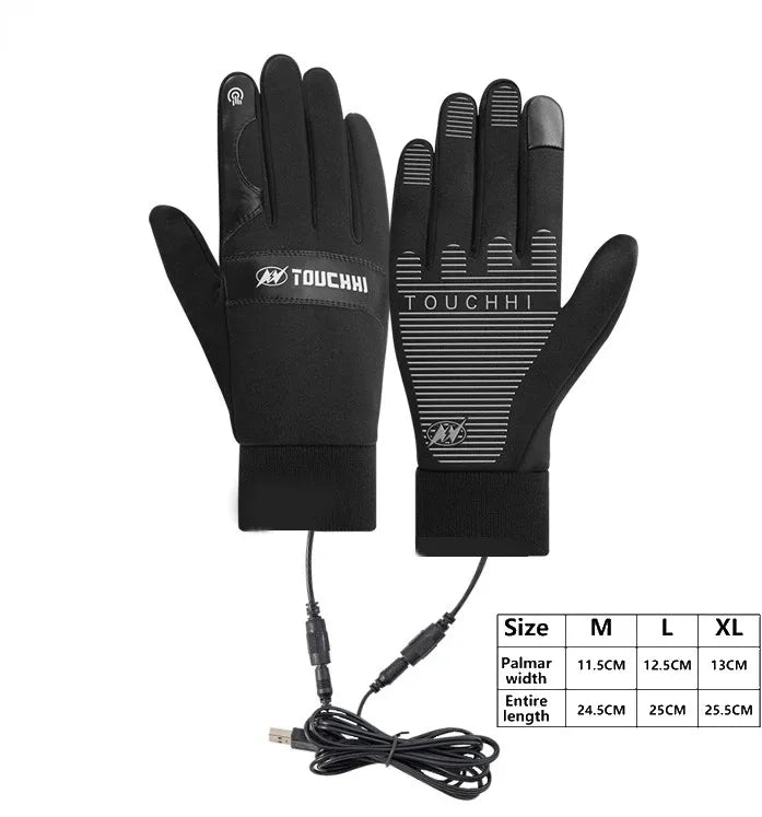 Skanto | ThermaGlide USB Beheizte Handschuhe | Wasserdicht & Touchscreen-kompatibel | Winter-Handwärmer für Skifahren, Motorrad & Outdoor