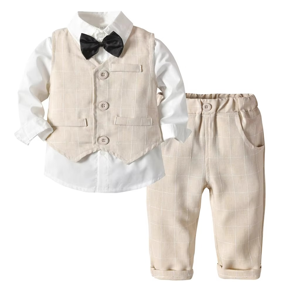 Skanto | Formelles Baumwoll-Outfit-Set für Jungen, Kleinkinder und Kinder
