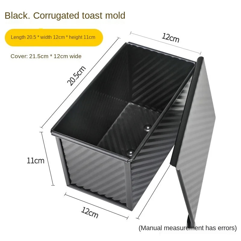 Skanto | Premium Antihaft-Kastenform aus Aluminiumlegierung mit Deckel - Verschiedene Größen (250g/450g/600g/750g/900g/1000g) zum Backen von Brot und Kuchen