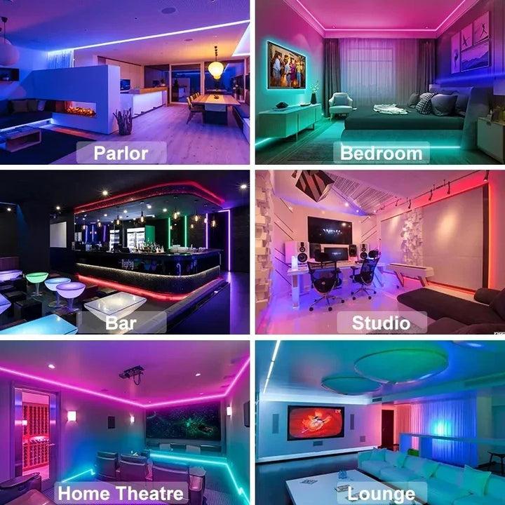 Skanto | USB RGB LED-Lichtstreifen mit App-Steuerung für Raum- & TV-Hintergrundbeleuchtung