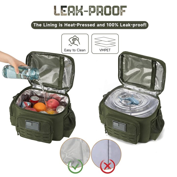 Skanto | Militärische taktische Lunchbox für Herren – Robust, auslaufsicher, isolierte Kühltasche für Arbeit, Camping, Picknickmahlzeiten