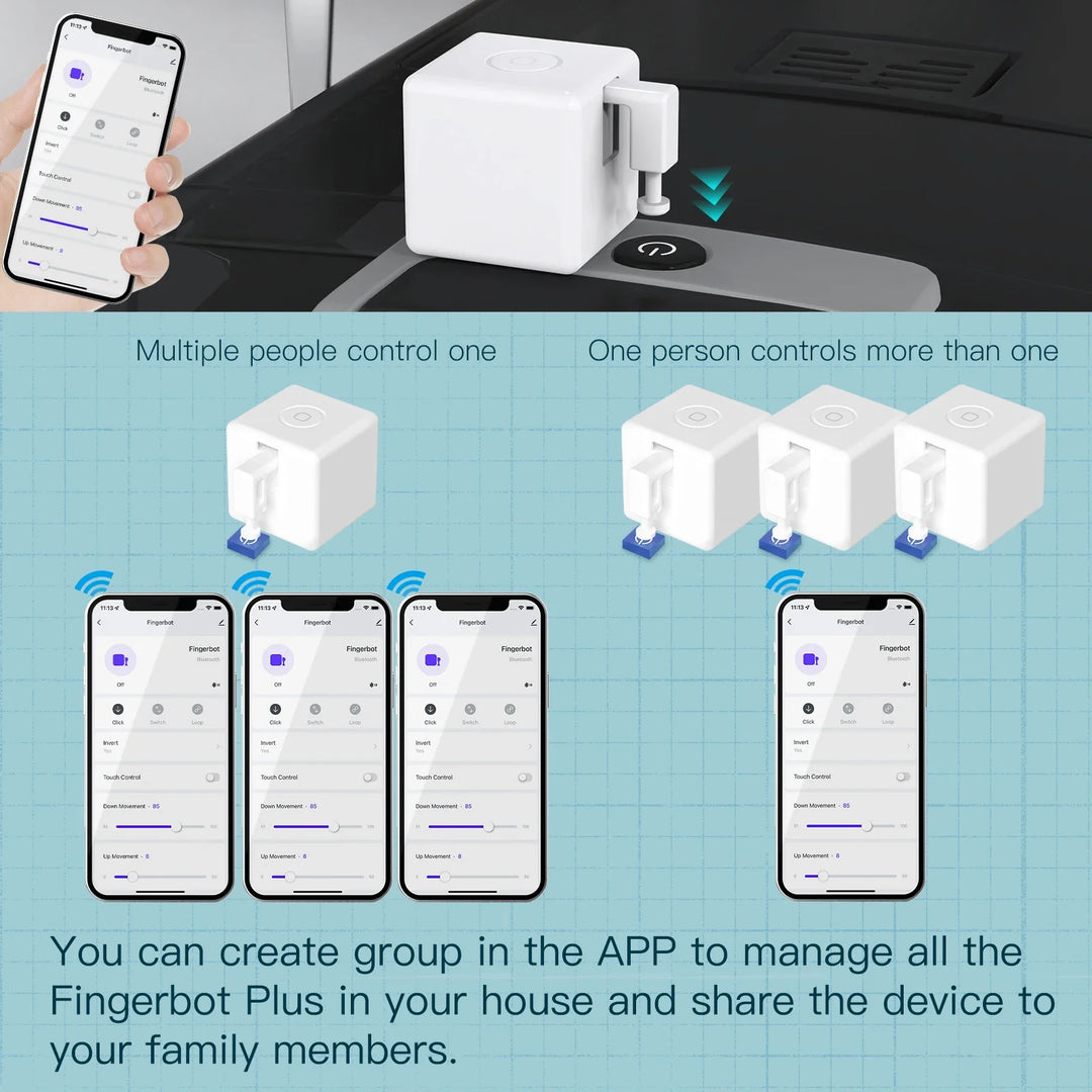 Skanto Tuya Fingerbot Taster - Wifi programmierbare Steuerung über SmartLife Google Alexa Apps