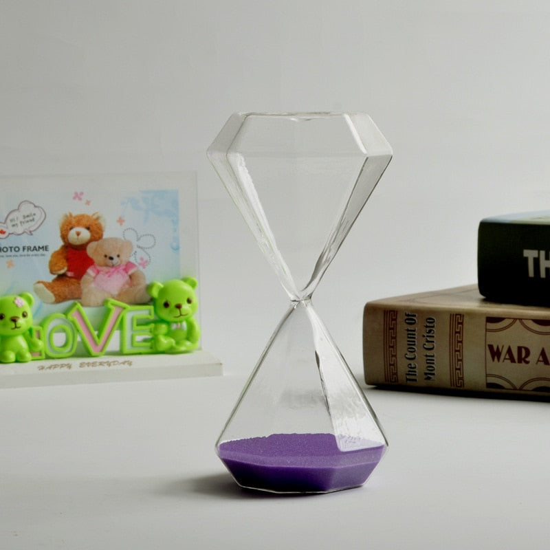 Skanto | 5-60 Minuten Diamant-Sanduhr, Sand-Timer, Sandglas, Kindergeschenk, Timer, Heimdekoration, Erhältlich in mehreren Farboptionen