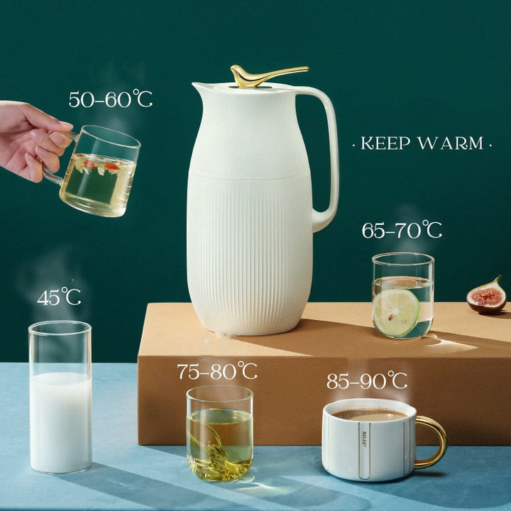 Skanto | ThermoMax | Große minimalistische isolierte Edelstahlflasche – Doppelwand-Thermoskanne