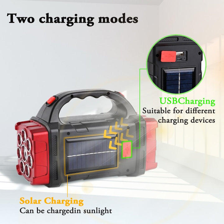 Skanto | Solar Blast Leistungsstarke Powerbank LED-Taschenlampe