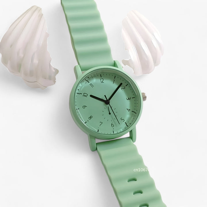 Skanto | Mina Jelly Watch – Farbenfrohe Quarzuhr mit elegantem Silikon-Wellenarmband