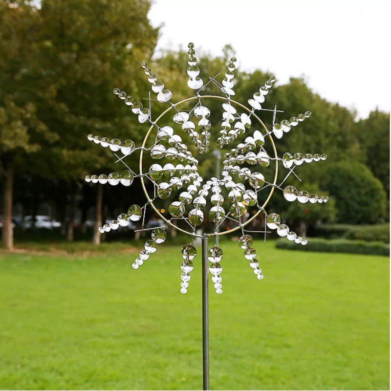 Skanto | Einzigartiges solarbetriebenes kinetisches Metall-Windspiel – Magische Windfänger für Terrasse, Garten, Rasen und Außendekoration