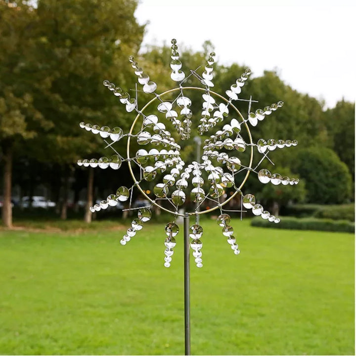 Skanto | Einzigartiges solarbetriebenes kinetisches Metall-Windspiel – Magische Windfänger für Terrasse, Garten, Rasen und Außendekoration