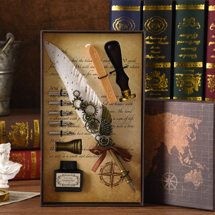 Skanto | Phoenix Feather Mechanisches Kalligraphie-Stiftset