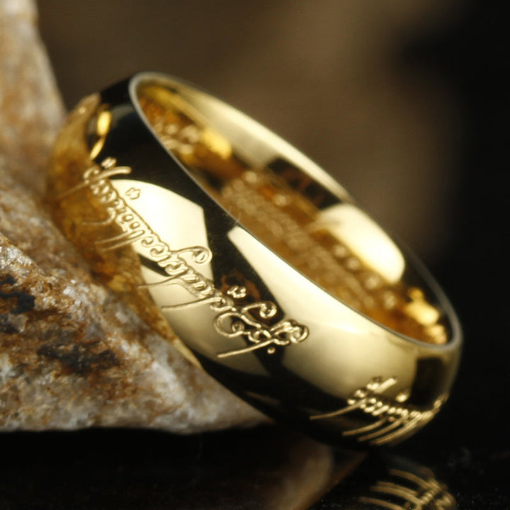 Leuchtring mit Elbenschrift – Gold oder Silber, nachleuchtend