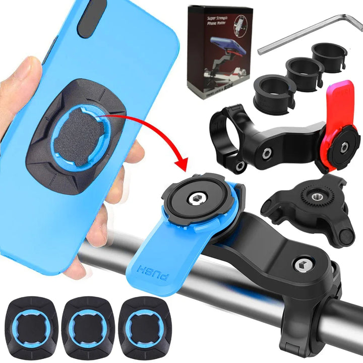 Skanto | RIDELOCK Pro Halterung | Stoßfeste Handyhalterung für Fahrrad & Motorrad | 360° drehbar | Für 4.7–7.2" Smartphones