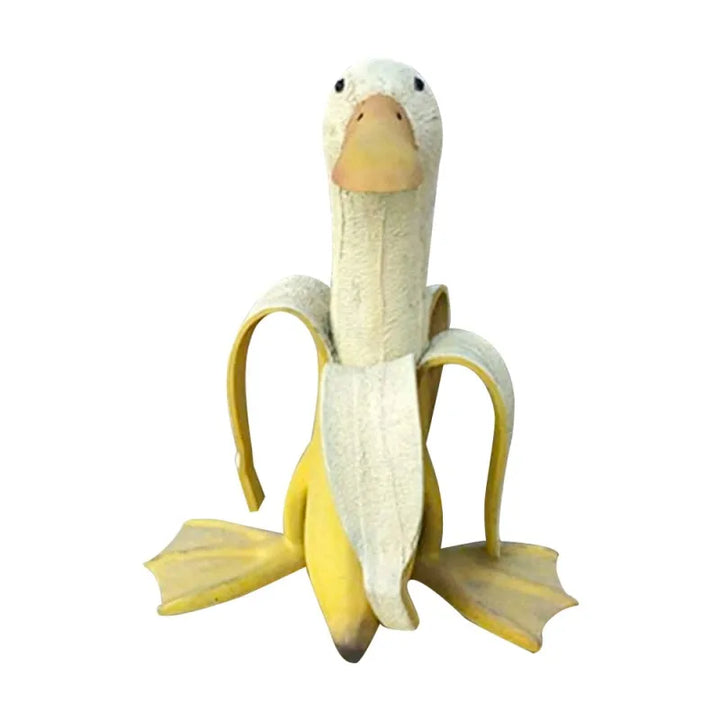 Skanto | Bananen-Ente Skulptur | Verspielte Gartendekoration!