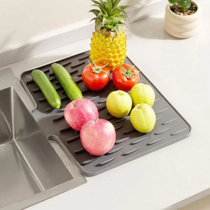 Skanto | Silicool Wasserablaufende Silikon-Trockenmatte – Hitzebeständig, Rutschfest & Multifunktional