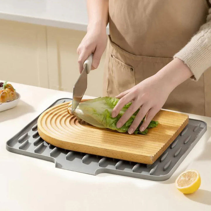 Skanto | Silicool Wasserablaufende Silikon-Trockenmatte – Hitzebeständig, Rutschfest & Multifunktional