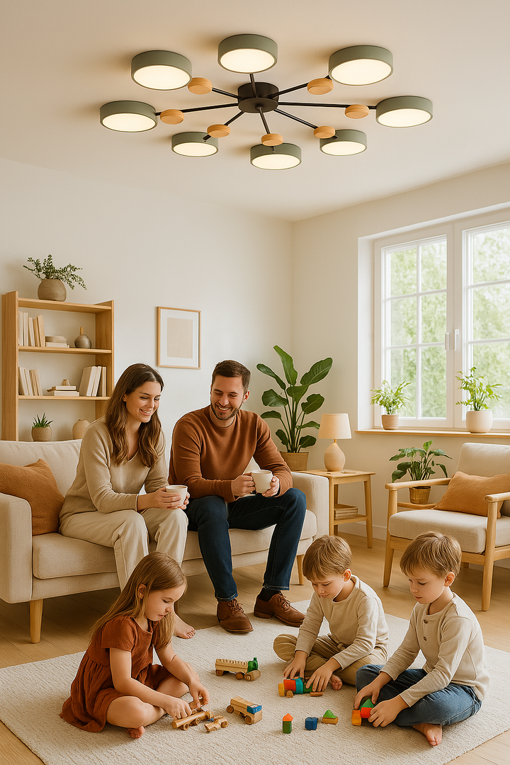 Skanto | Skandinavische LED-Deckenlampe – Modernes Ast-Design mit warmweißer Beleuchtung & energiesparender Technologie