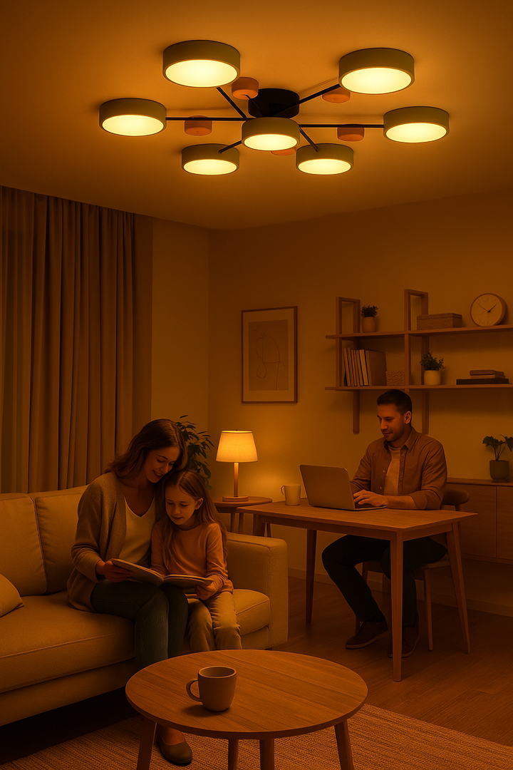 Skanto | Skandinavische LED-Deckenlampe – Modernes Ast-Design mit warmweißer Beleuchtung & energiesparender Technologie