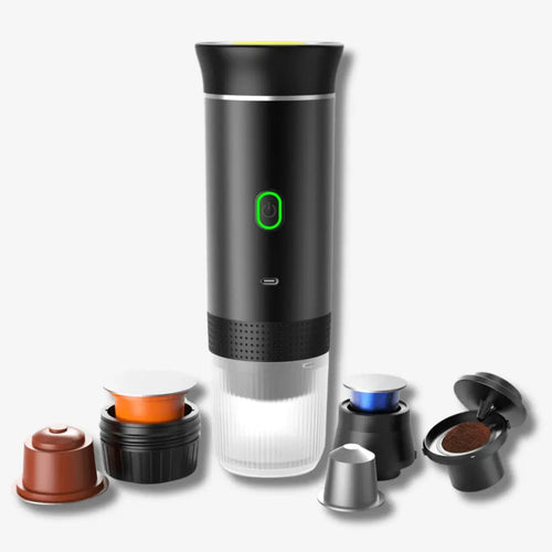 Skanto | EspressoGo – Tragbare Espressomaschine | USB-wiederaufladbarer Kaffeebereiter für Zuhause, Büro & Reisen